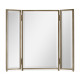 Triple Bronzed Stainless Steel Dressing Table Mirror