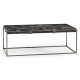 Rectangular Iron Cocktail Table with a Black Marble Top