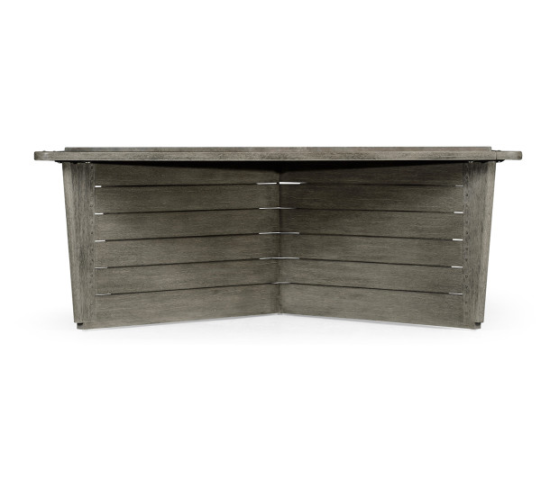 Square Grey & Concrete Coffee Table with an X-Base