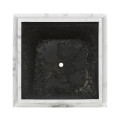 Medium Square Faux White & Grey Marble Planter