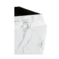 Medium Square Faux White & Grey Marble Planter
