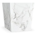 Medium Square Faux White & Grey Marble Planter