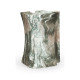 Faux Black & Grey Marble Puzzle Piece Side Table
