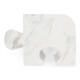 Faux White & Grey Marble Puzzle Piece Side Table