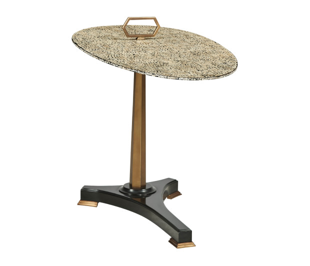 Honey Eggshell Sofa End Table