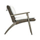 Grey And Rattan Lounge Chair