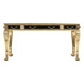 Italian Lions Paw Desk  - Black leather top