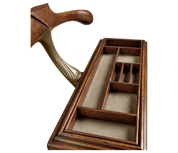 Ocala Mahogany Valet Stand with Stud Box