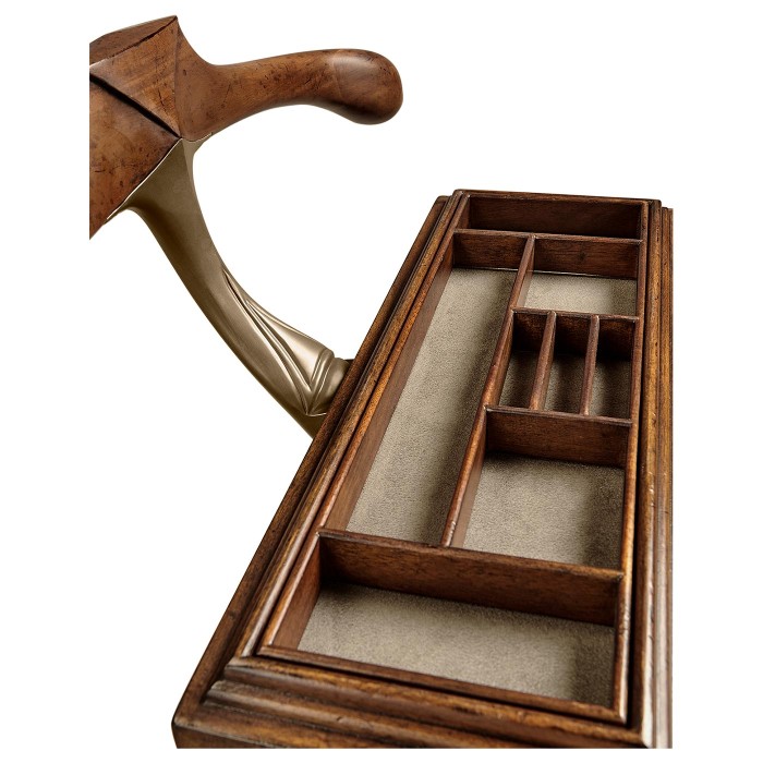 Ocala Mahogany Valet Stand with Stud Box