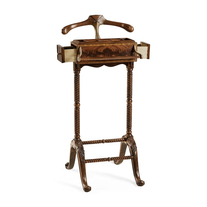 Ocala Mahogany Valet Stand with Stud Box