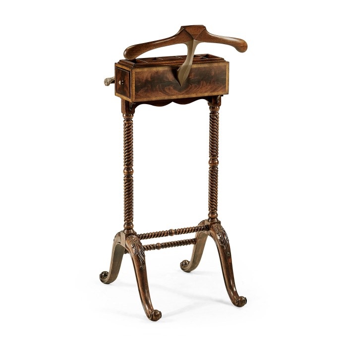 Ocala Mahogany Valet Stand with Stud Box