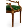 Neo-classical gilded lyre back dining armchair