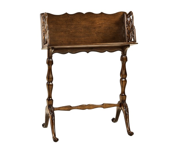 Ocala Victorian Walnut Floor Standing Book Trough