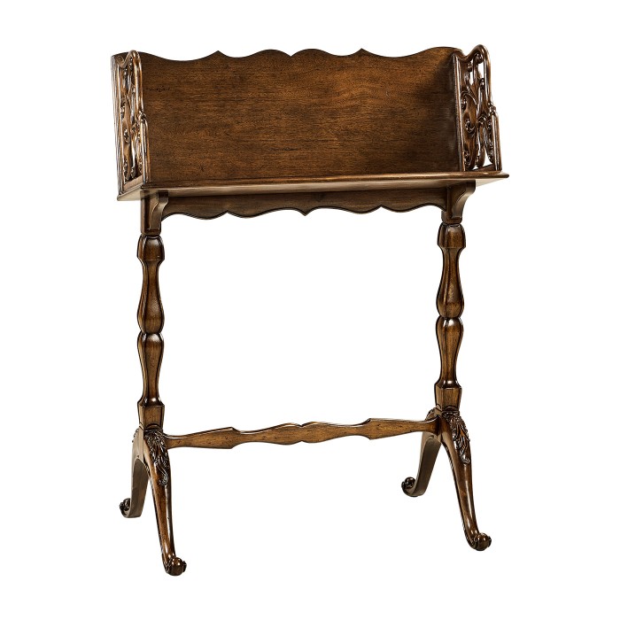 Ocala Victorian Walnut Floor Standing Book Trough