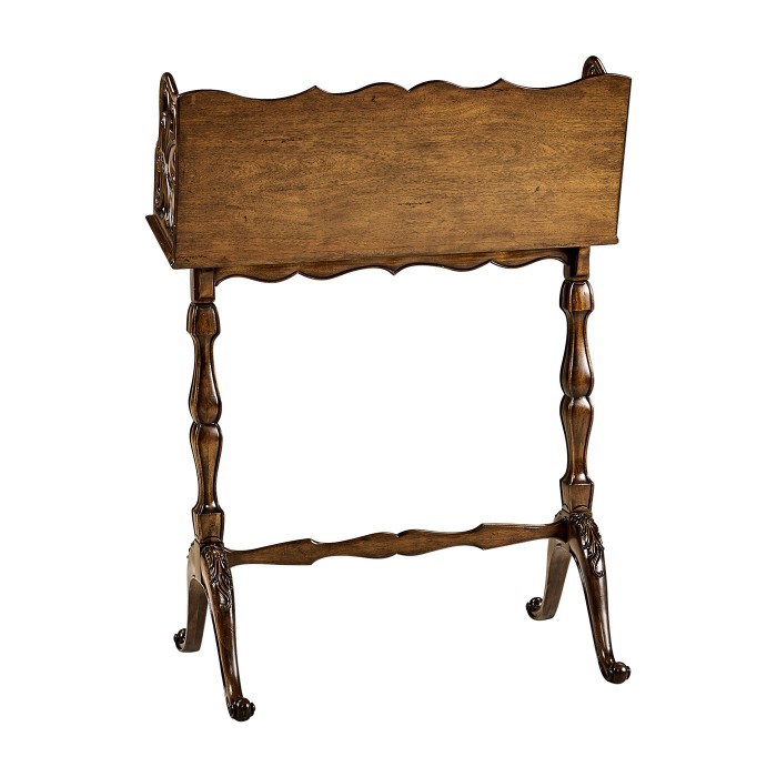 Ocala Victorian Walnut Floor Standing Book Trough