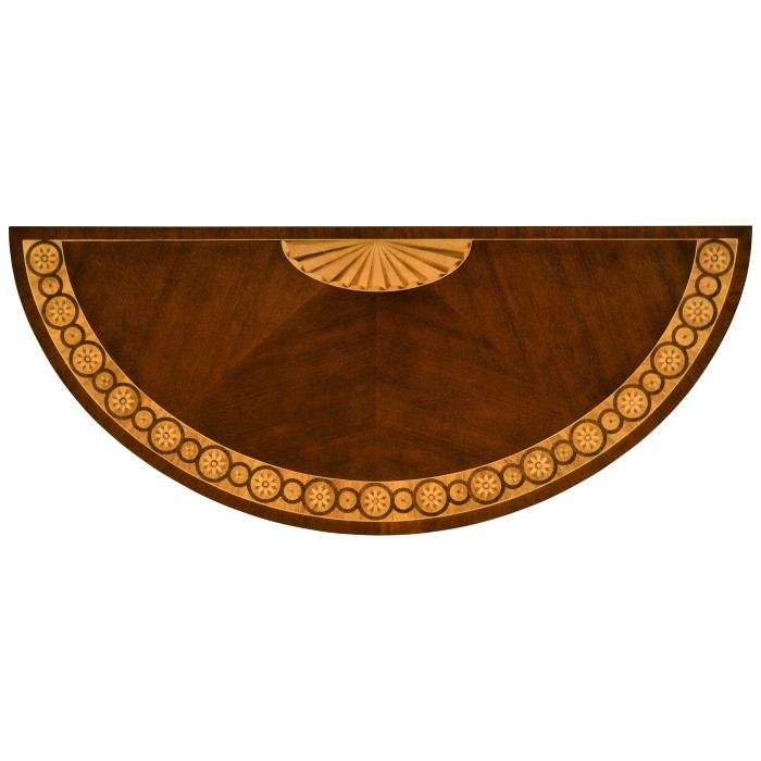 Mahogany demilune console table