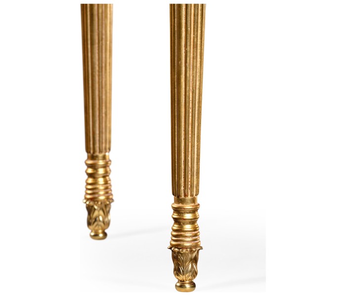 Mahogany demilune console table