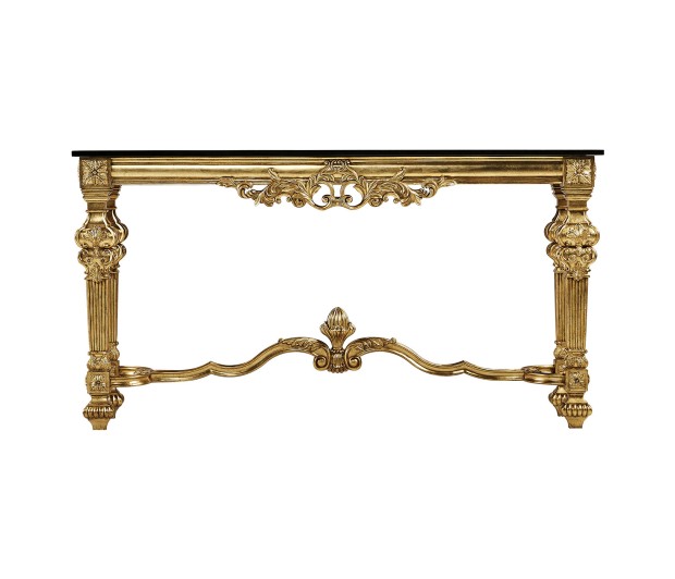 French Century Console - Black Granite top