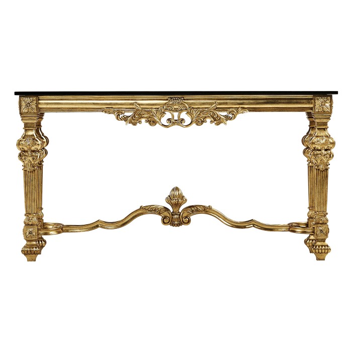 French Century Console - Black Granite top