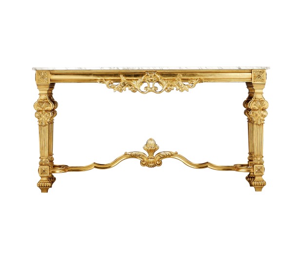 French Century Console - White Calacatta marle top