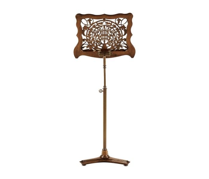 Ocala Fretwork Walnut Adjustable Music Stand