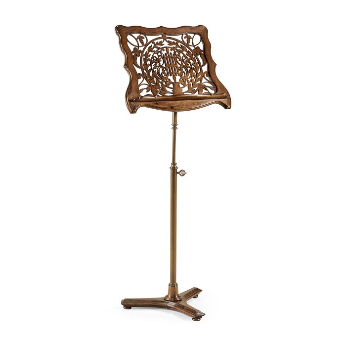 Ocala Fretwork Walnut Adjustable Music Stand