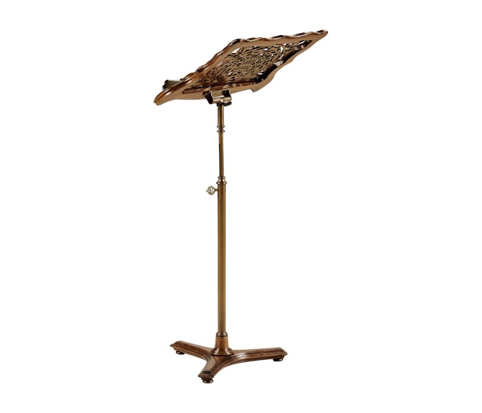 Ocala Fretwork Walnut Adjustable Music Stand