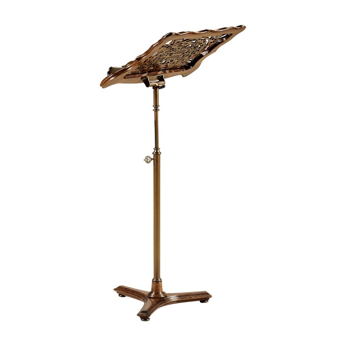 Ocala Fretwork Walnut Adjustable Music Stand