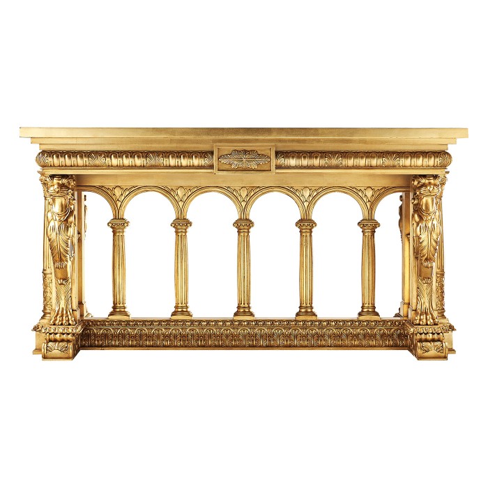 French Library Table - Gold leaf