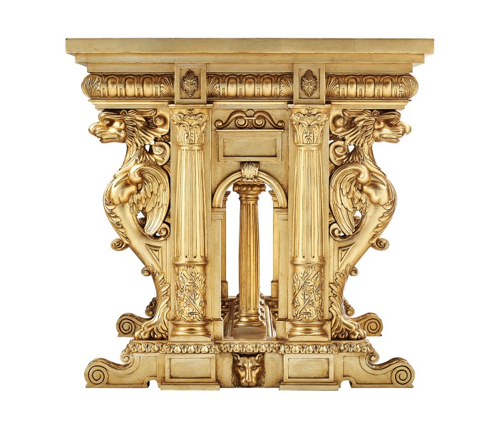 French Library Table - Gold leaf