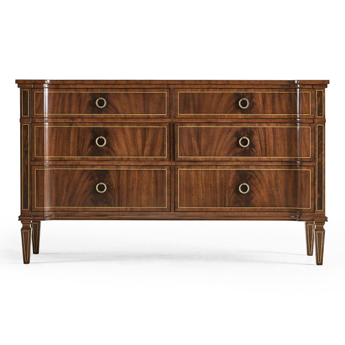 Regency Mahogany Reverse Breakfront Chest