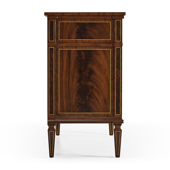 Regency Mahogany Reverse Breakfront Chest
