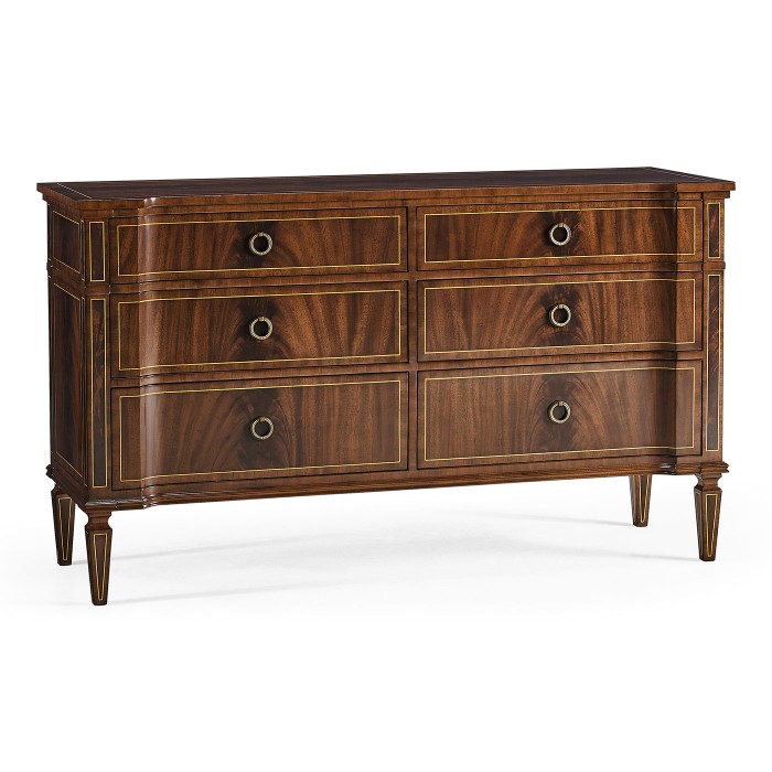 Regency Mahogany Reverse Breakfront Chest