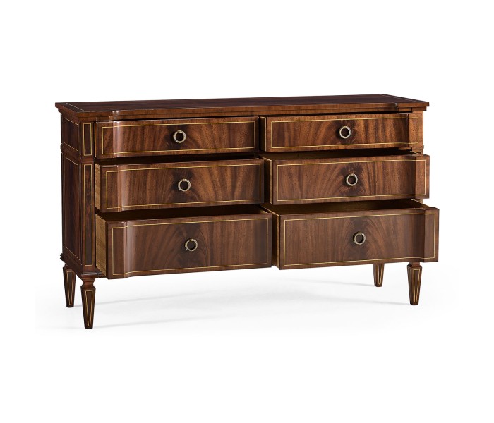 Regency Mahogany Reverse Breakfront Chest