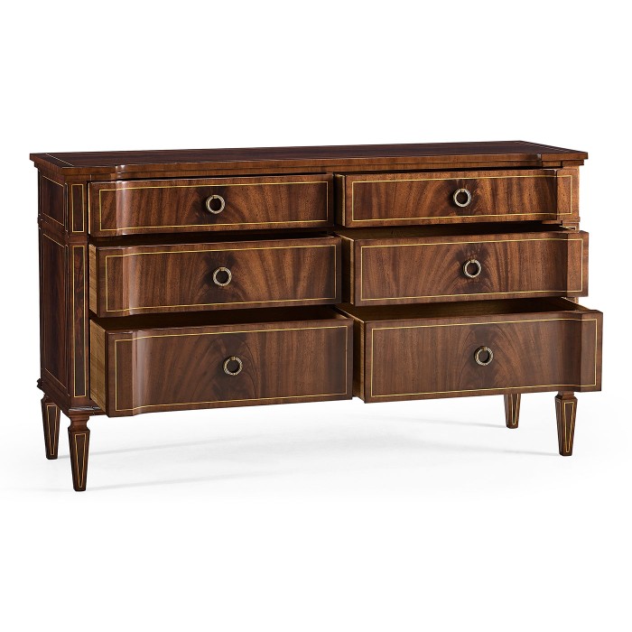 Regency Mahogany Reverse Breakfront Chest