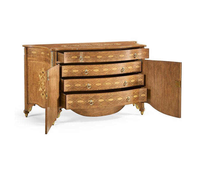 Chippendale style commode with fine inlay