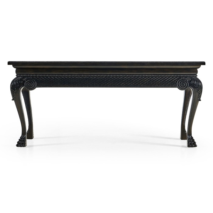 York Venetian Black Oak Console