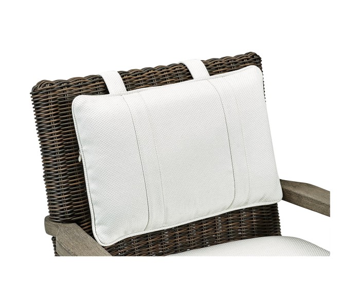 Grey and rattan  lounge chair