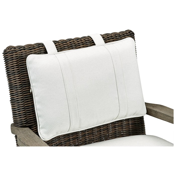 Grey and rattan  lounge chair