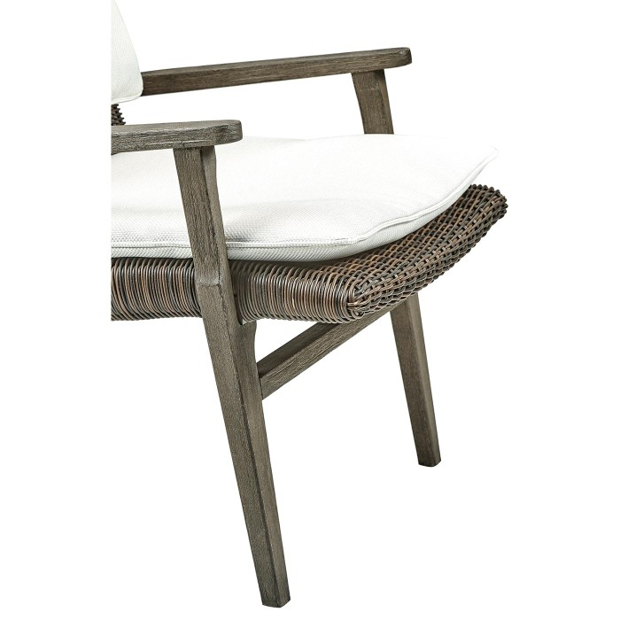 Grey and rattan  lounge chair