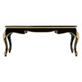Ocala Black Coffee Table with clear glass top