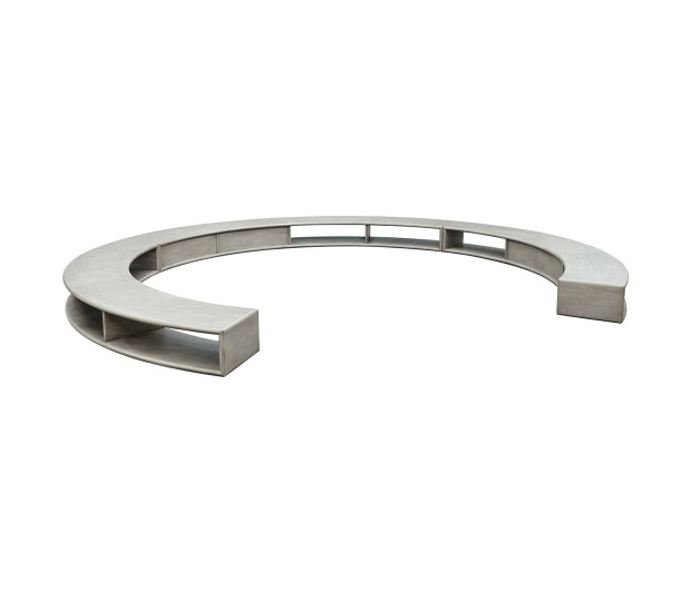 LOW CURVED SHELVING/BENCH