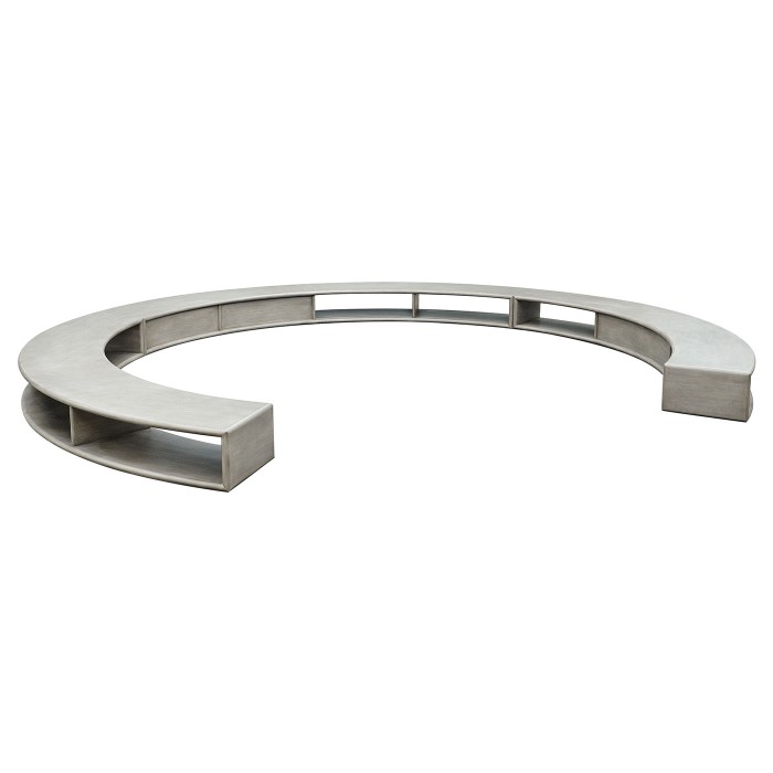 LOW CURVED SHELVING/BENCH