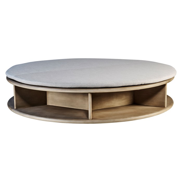 LOW ROUND SHELVING/BENCH