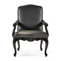 Clivedon Carved Chair - black leather