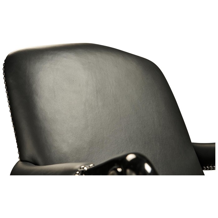 Clivedon Carved Chair - black leather