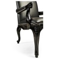 Clivedon Carved Chair - black leather