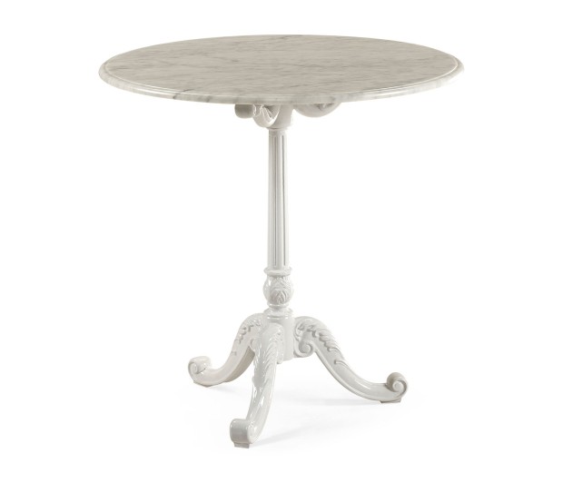 Round Table with White Carrara top 
28