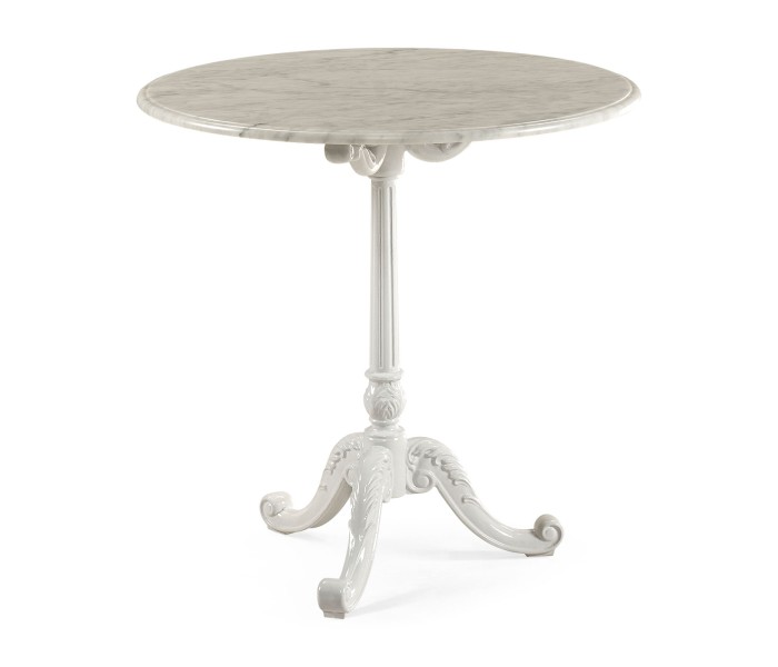 Round Table with White Carrara top 
28