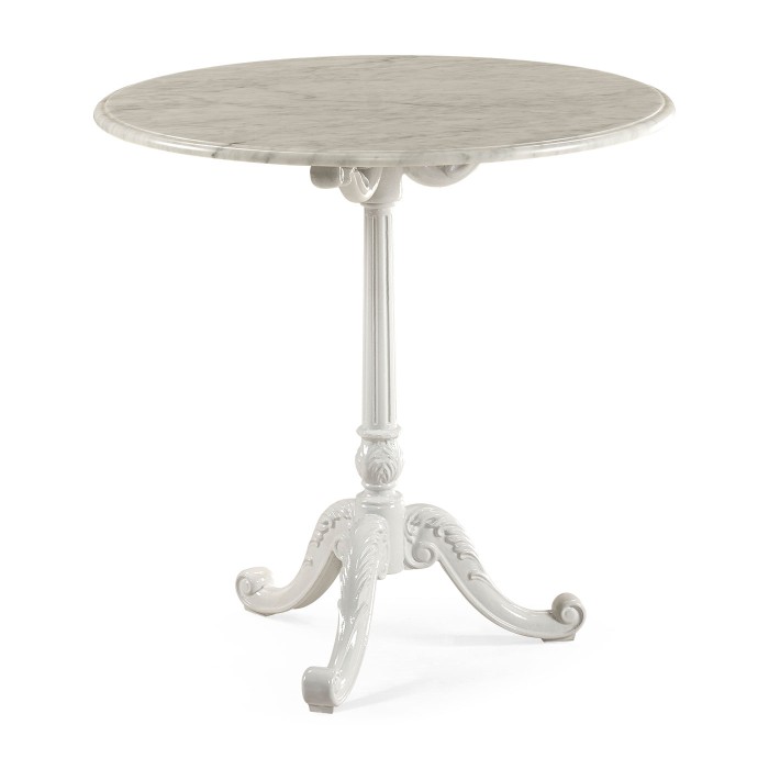 Round Table with White Carrara top 
28